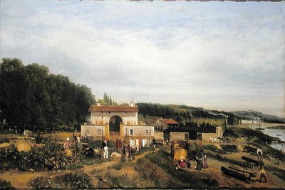 Entrée du Village de Sèvres, 1834 - Constant Emile Troyon