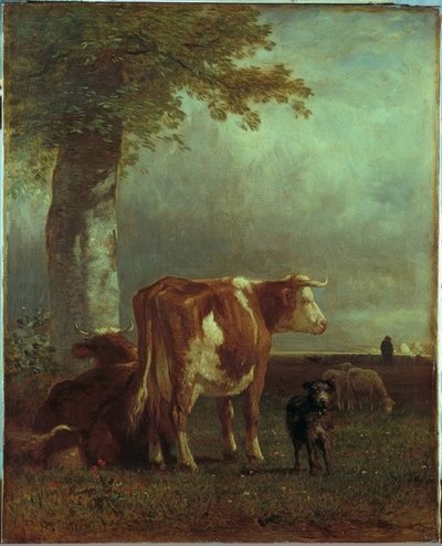 Vaches au pâturage - Constant Troyon