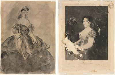 Au bal (recto); La femme à l