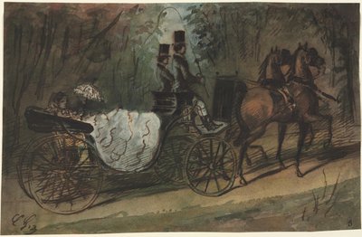 Carrosse dans le Bois de Boulogne - Constantin Guys