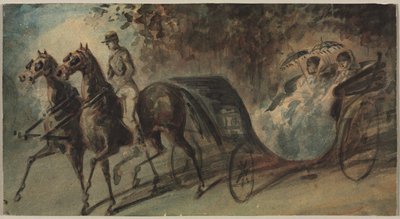 Carrosse dans le Bois de Boulogne - Constantin Guys