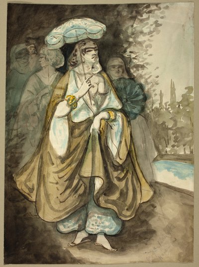 Une des dames du harem (recto); Fragment d