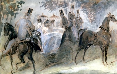 Le cheval élégant et les cavaliers, vers 1822-1892 - Constantin Guys
