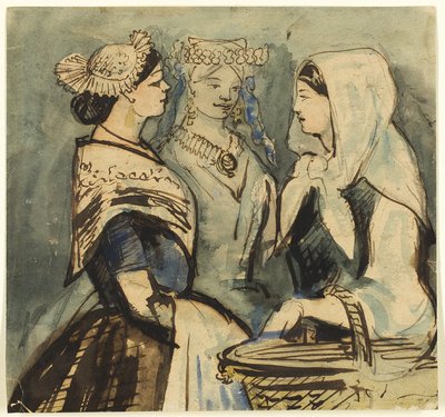 Trois femmes servantes - Constantin Guys