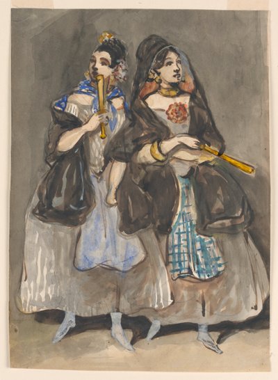 Deux femmes espagnoles en promenade - Constantin Guys