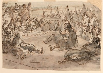 Zouaves dans le camp de Saint-Maur - Constantin Guys