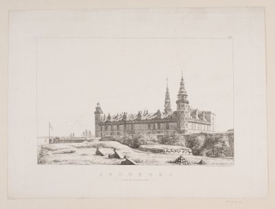 Danois : Kronborg vu du côté nord-ouest - Constantin Hansen