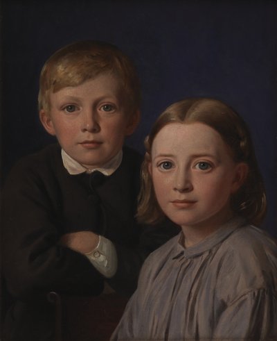 Jens Simmelkær Asmussen et Katrine Asmussen enfants - Constantin Hansen