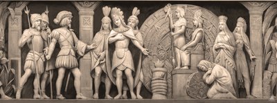 Cortez et Montezuma au temple mexicain, la frise dans la rotonde du Capitole des États-Unis, 186 - Constantino Brumidi