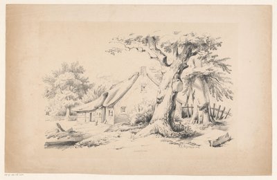 Ferme et deux arbres (Le Paysage) - Constantinus Cornelis Huysmans