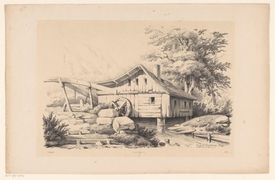 Moulin à eau dans un paysage montagneux - Constantinus Cornelis Huysmans