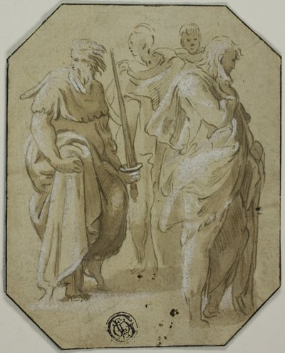 Saint Paul et trois autres personnages debout - Conte Antonio Maria Zanetti the Elder