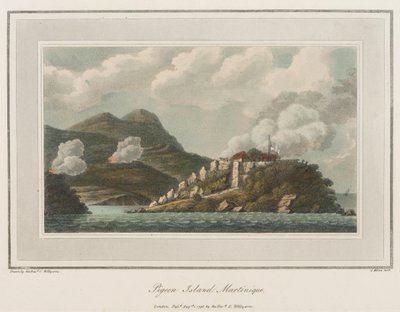 Île aux Pigeons en Martinique. Lithographie par le Révérend Cooper Willyams (1762-1816) - Cooper (after) Willyams