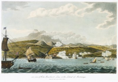Vue sud-ouest du Fort Bourbon et du Fort Louis (Fort Saint Louis), en Martinique, 5 février - 22 mars - Cooper (after) Willyams