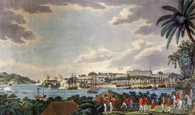 Vue nord-est du Fort Louis, Martinique, gravé par Samuel Alken (1750-1815) 1796 - Cooper Willyams