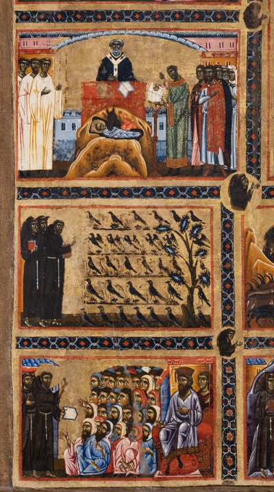 Retable de Saint François Bardi et vingt histoires de sa vie, détails d