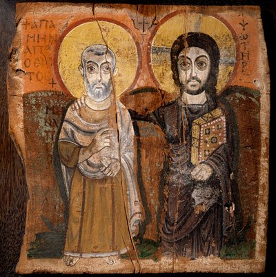 Art copte : « Christ et Abbé Mena » - Coptic