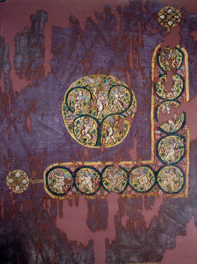 Art copte : Tenture avec Amour de la Récolte (4e siècle après J.-C.), Paris, Musée du Louvre - Coptic Coptic