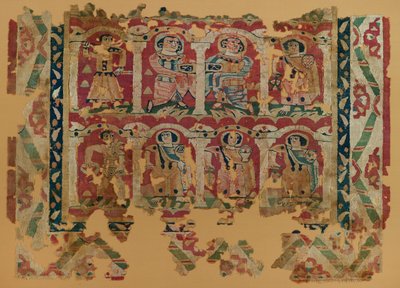 Fragments de textile en tapisserie, 6e - 8e siècle - Coptic Coptic