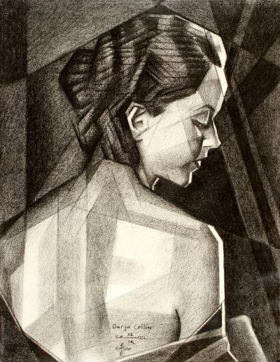 Portrait géométrique contemplatif - Corné Akkers