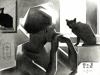 La reine égyptienne et le chat noir - Corné Akkers