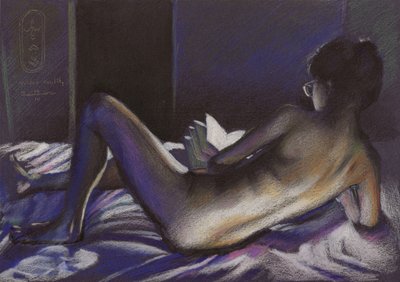 Femme nue en train de lire - Corné Akkers