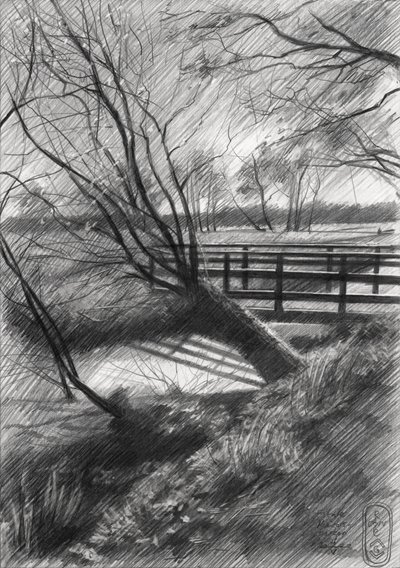 Paysage rural hivernal - Corné Akkers