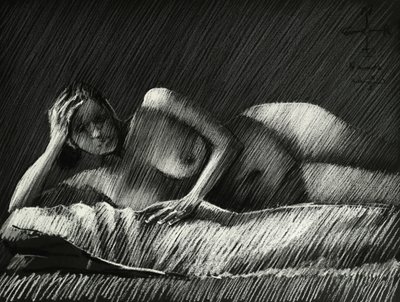 Nu féminin en ombres - Corné Akkers