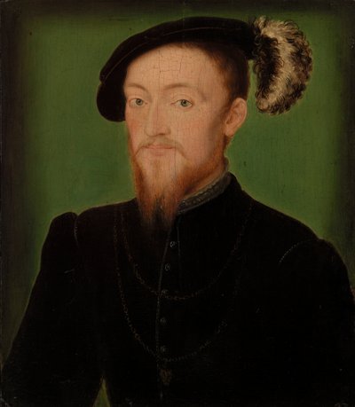 Homme avec une plume dans le chapeau - Corneille de Lyon