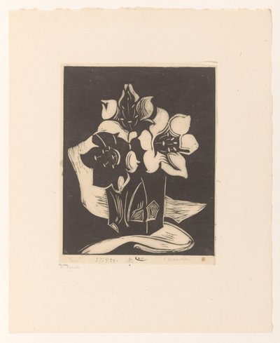 Vase avec des fleurs - Cornelia Vreede (signed by artist)