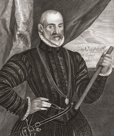 Francisco de Valdez. Portrait. - Cornelis (after) Visscher