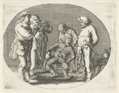 Groupe de paysans chantant - Cornelis A. Hellemans