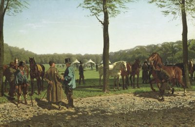 Foire aux chevaux sur le Maliebaan à La Haye - Cornelis Albertus Johannes Schermer
