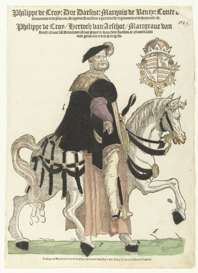 Portrait de Philippe de Croy à cheval - Cornelis Anthonisz. (manner of)