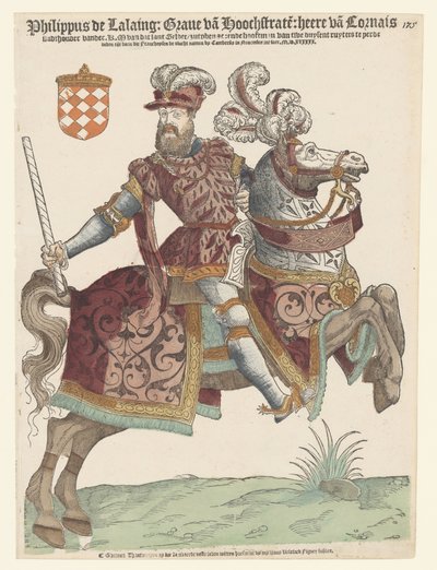 Portrait de Philippe de Lalaing à cheval - Cornelis Anthonisz. (manner of)