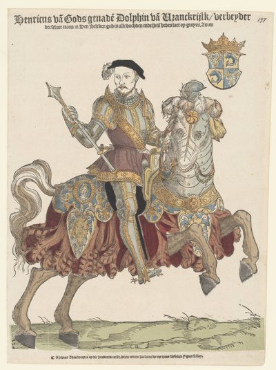 Portrait de Henri II de France à cheval - Cornelis Anthonisz. (manner of)