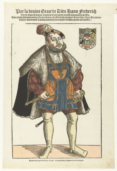 Portrait de Jean Frédéric de Saxe - Cornelis Anthonisz. (manner of)