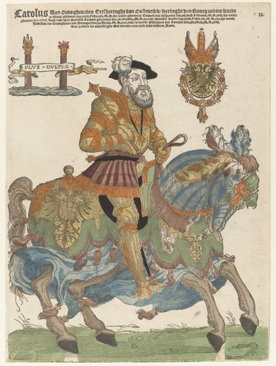 Portrait de Charles V à cheval - Cornelis Anthonisz. (manner of)