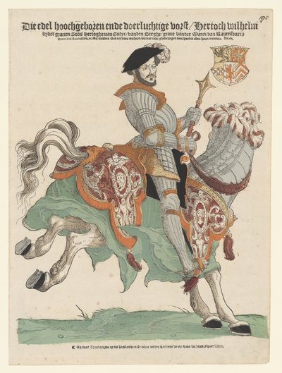 Portrait du duc Guillaume de Clèves, Juliers et Berg, comte de Mark, seigneur de Ravenstein à cheval - Cornelis Anthonisz. (manner of)