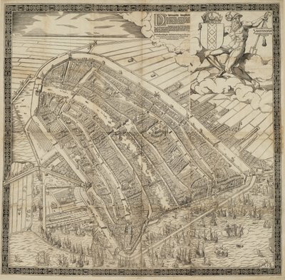 Allemand : Die berühmte Handelsstadt Amsterdam
Dutch : De vermaerde koopstadt van Amstelredam - Cornelis Anthonisz.