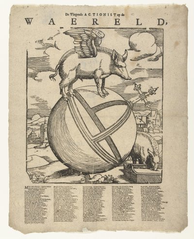 Le cochon ailé sur le monde - Cornelis Anthonisz.