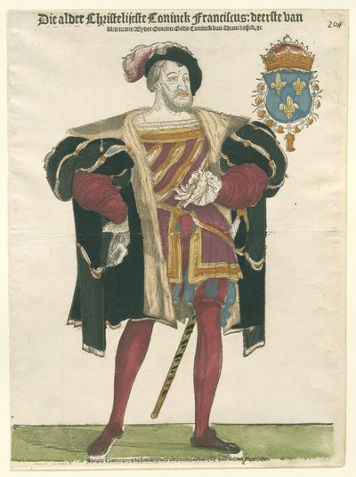 Portrait de François Ier 1494-1547, roi de France, duc de Bretagne, comte de Provence, vers 1540 - Cornelis Anthonisz.