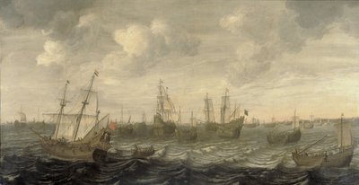 La flotte de harengs néerlandaise sous voile - Cornelis Beelt