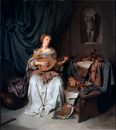 Le joueur de guitare, peinture de Cornelis Bega - Cornelis Pietersz Bega