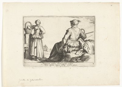 Deux paysannes - Cornelis Bloemaert (II)