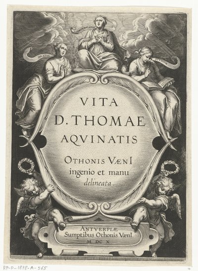 Page de titre pour : Otto van Veen, Vita D. Thomae Aquinatis, Anvers, 1610 - Cornelis Boel