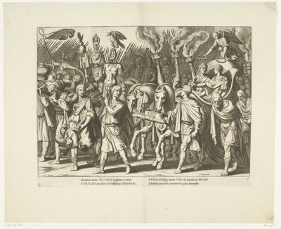 Char de triomphe de Charles V et Ferdinand, après la libération de Vienne des Turcs, vers 1532, n° 7 Scènes de la vie de Charles V La vie de l
