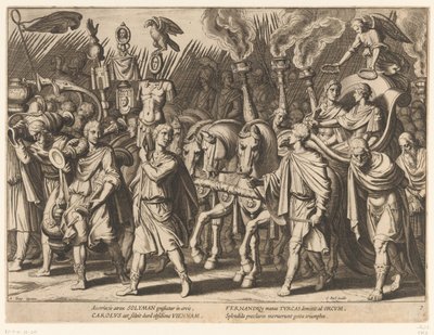 Triomphe de Charles V et de son frère Ferdinand I après la libération de Vienne, 1529 (Triomfen van Karel V) - Cornelis Boel