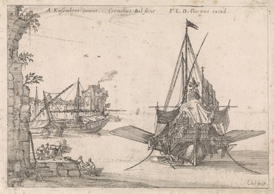 Galère ancrée dans une baie - Cornelis Bol