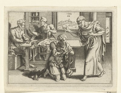 Ananias baptise Paul - Cornelis Bos